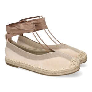 Bailarinas Alpargata Cintas Beige