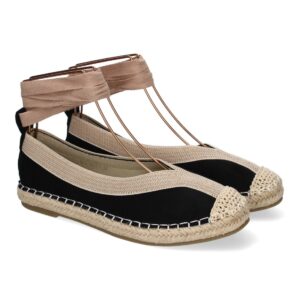 Bailarinas Alpargata Cintas Negro