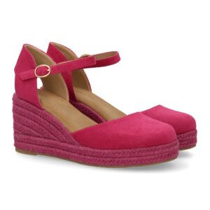 Cuñas Fucsia de Esparto para Mujer