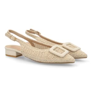 Zapatos Destalonados Beige