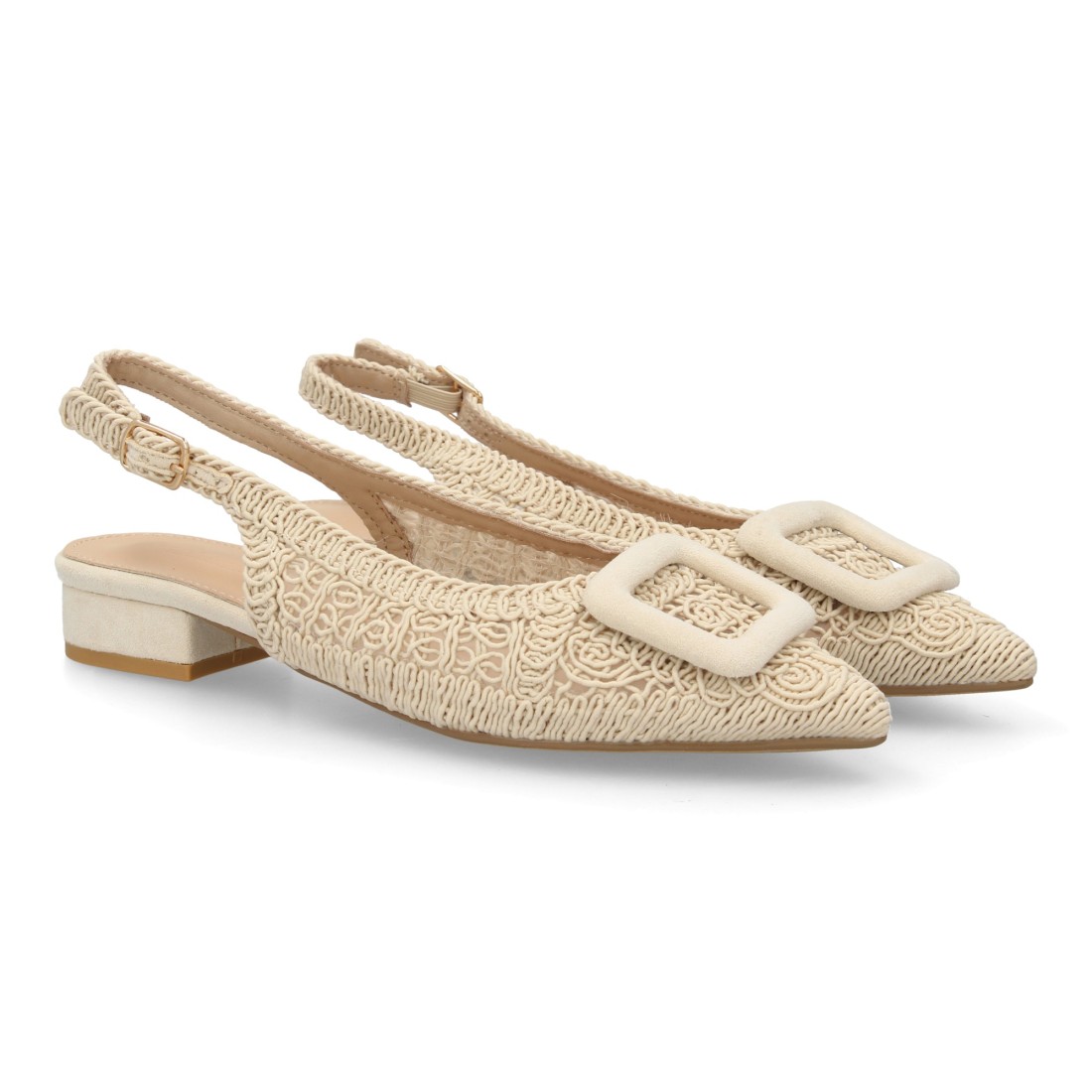 Zapatos Destalonados Beige 1 Zapatos Destalonados Beige