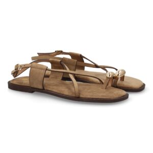 Sandalias Planas Beige Golden Touch