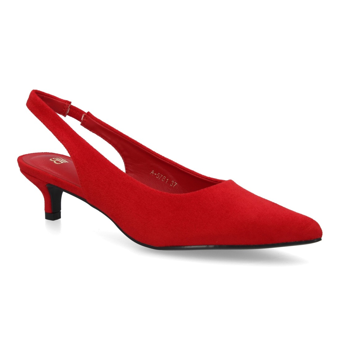 Zapatos Destalonados de Tacón Bajo en Color Rojo 3 Zapatos Destalonados de Tacón Bajo en Color Rojo - Imagen 3