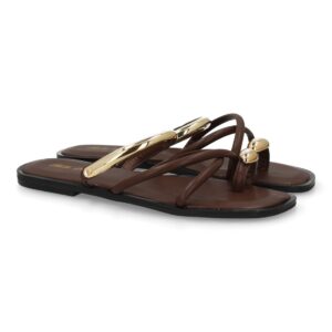 Sandalias Planas Bali Marrón