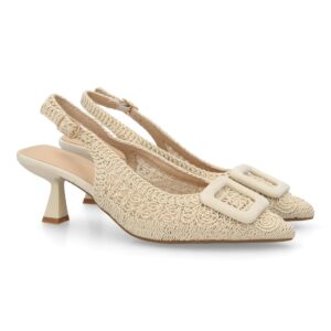 Zapatos Slingback Beige