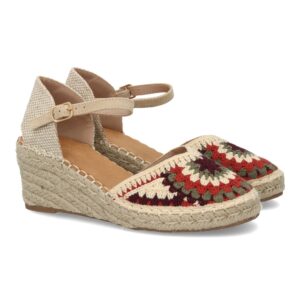 Alpargatas Cuña Crochet Multicolor