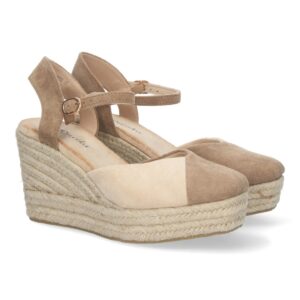Alpargatas de Cuña Bicolor Beige