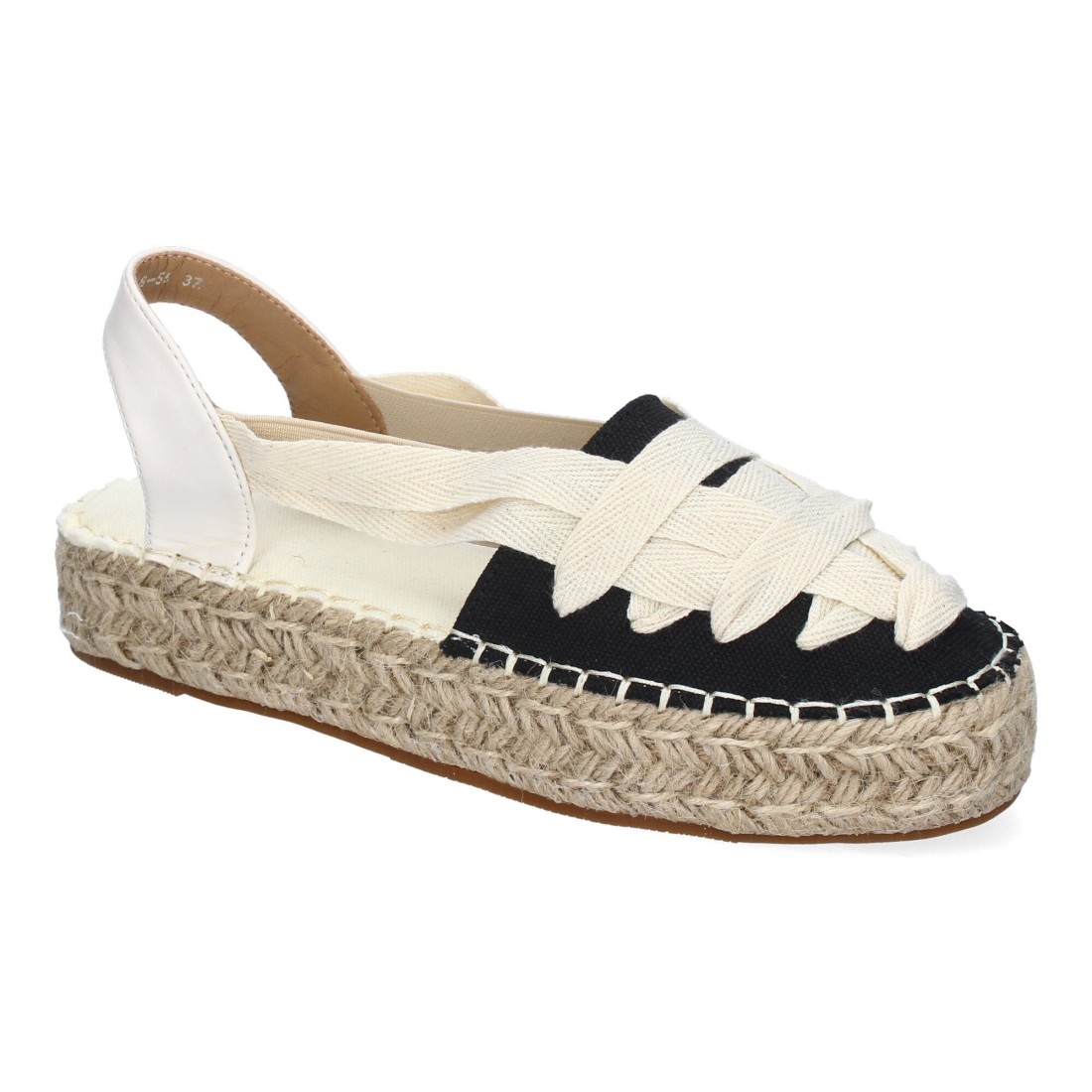 Sandalias de Esparto con Cintas Negras 3 Sandalias de Esparto con Cintas Negras - Imagen 3