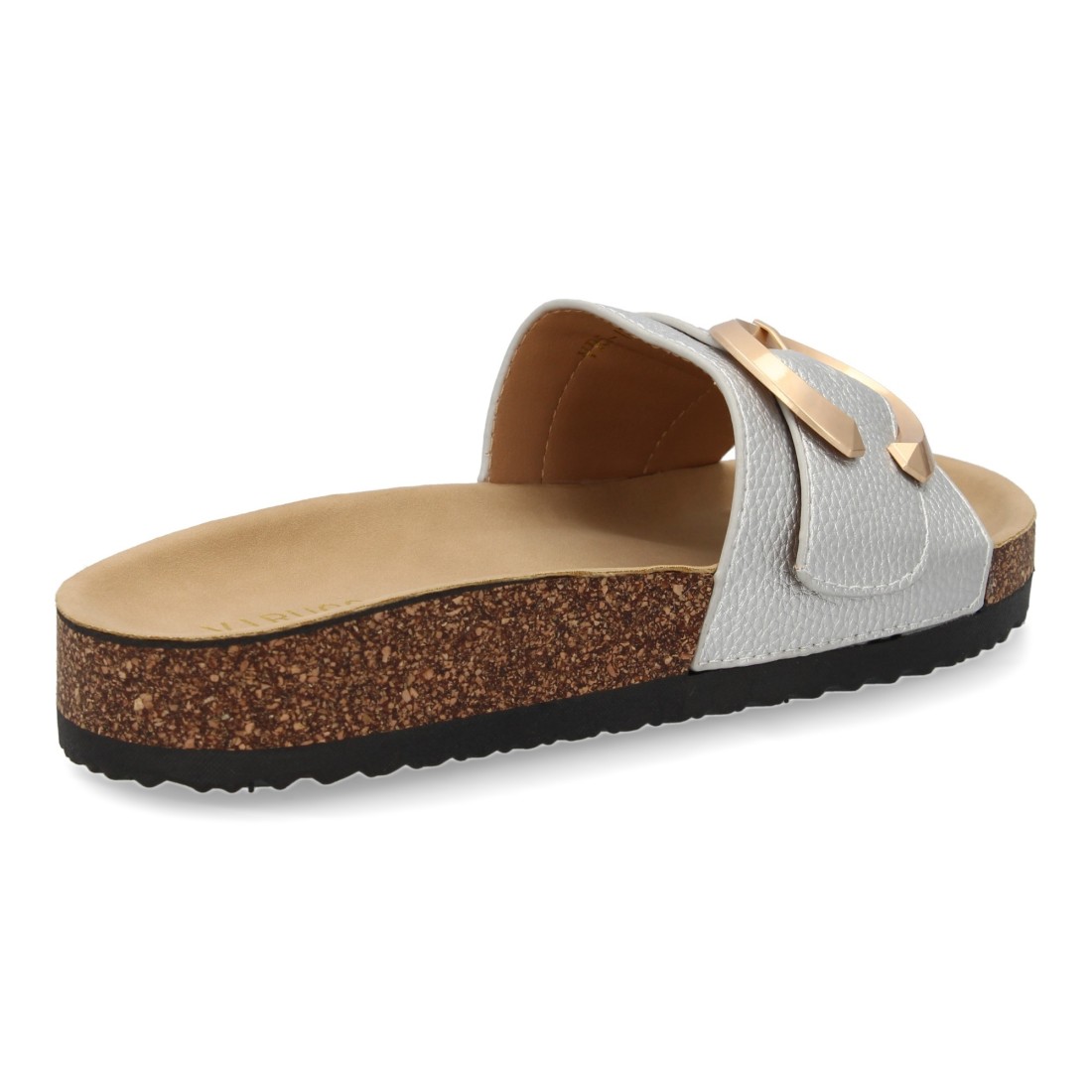 Sandalia Plana Bio Mujer Plata 4 Sandalia Plana Bio Mujer Plata - Imagen 4