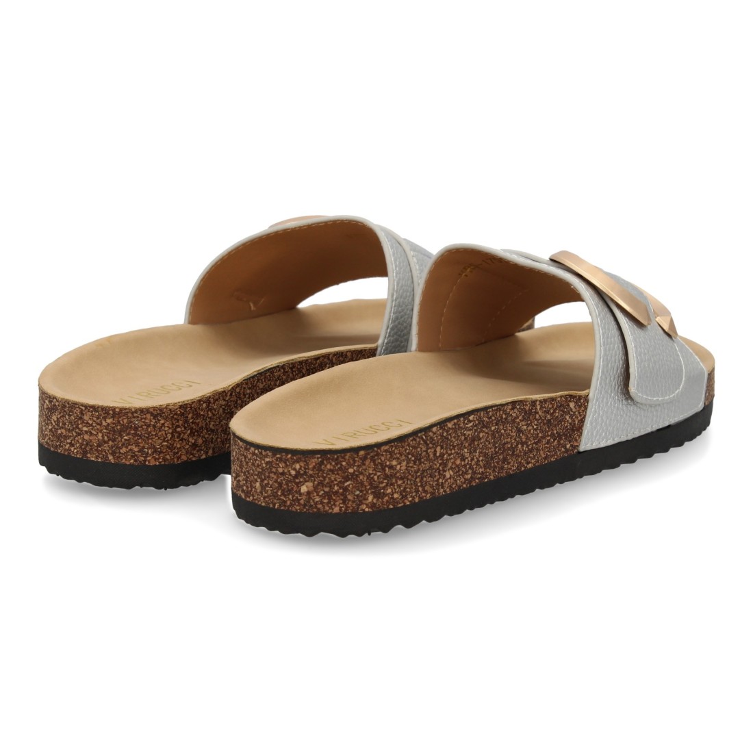 Sandalia Plana Bio Mujer Plata 5 Sandalia Plana Bio Mujer Plata - Imagen 5