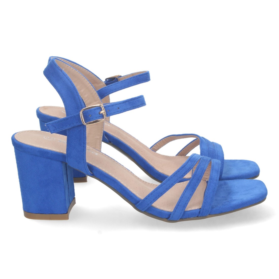 Sandalias Azul de Tacón Ancho 1 Sandalias Azul de Tacón Ancho