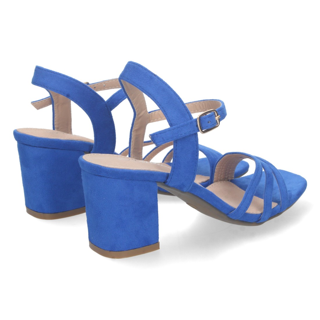 Sandalias Azul de Tacón Ancho 4 Sandalias Azul de Tacón Ancho - Imagen 4