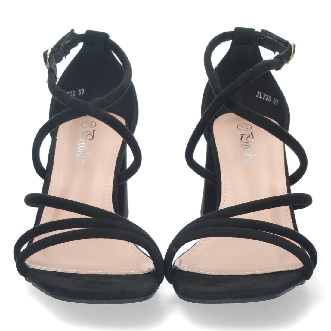 Sandalias Negras De Tacón Bajo Fiesta Tiras Cruzadas 3 Sandalias Negras De Tacón Bajo Fiesta Tiras Cruzadas - Imagen 3