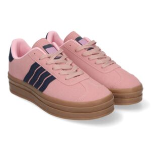 Zapatillas Planas Cómodas Con Plataforma Para Mujer Rosa