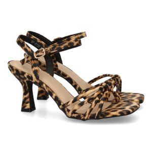 Sandalias de Tacón para Mujer Color Leopardo