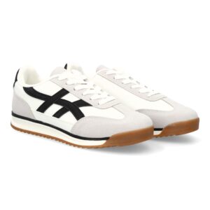 Zapatilla plana retro para mujer Blancas