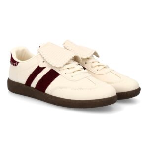 Zapatilla Retro Beige con Lengüeta Acolchada