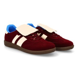 Zapatilla Retro Burdeos con Lengüeta Acolchada