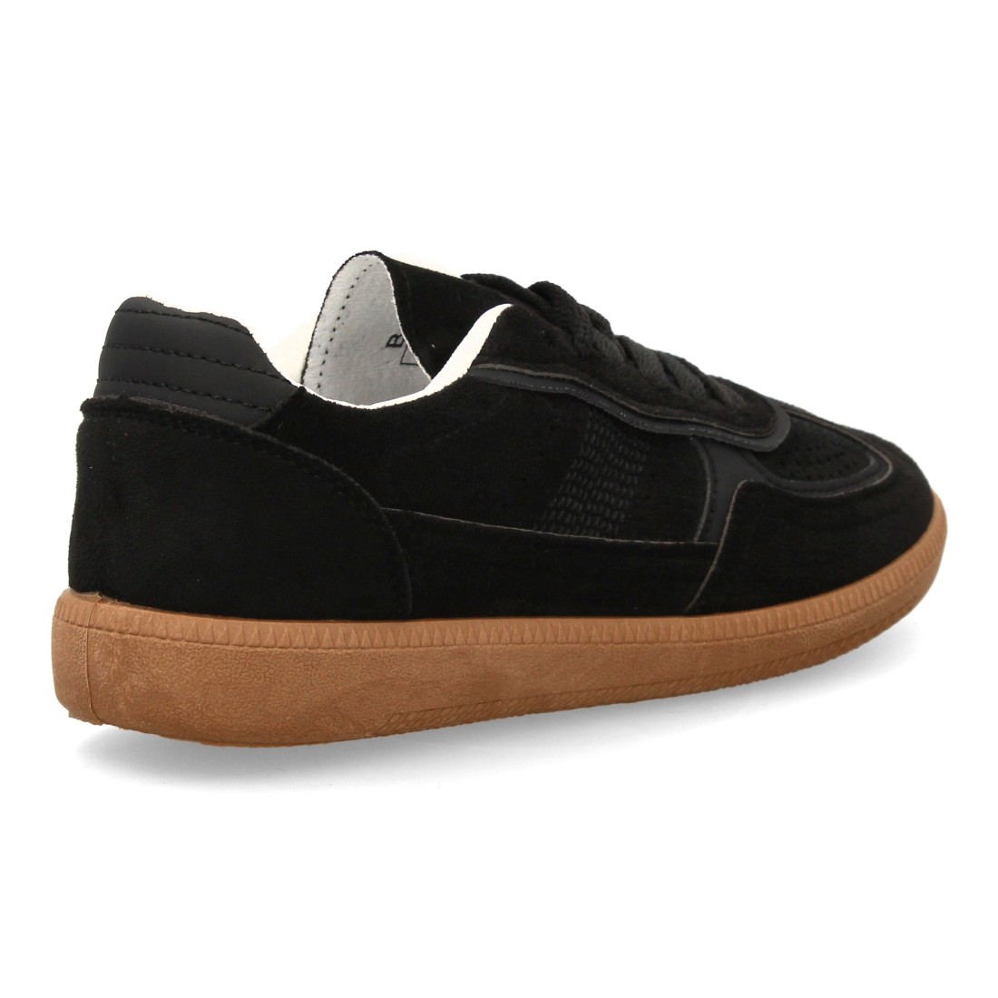 Zapatilla de serraje negra con suela caramelo clásica 4 Zapatilla de serraje negra con suela caramelo clásica - Imagen 4