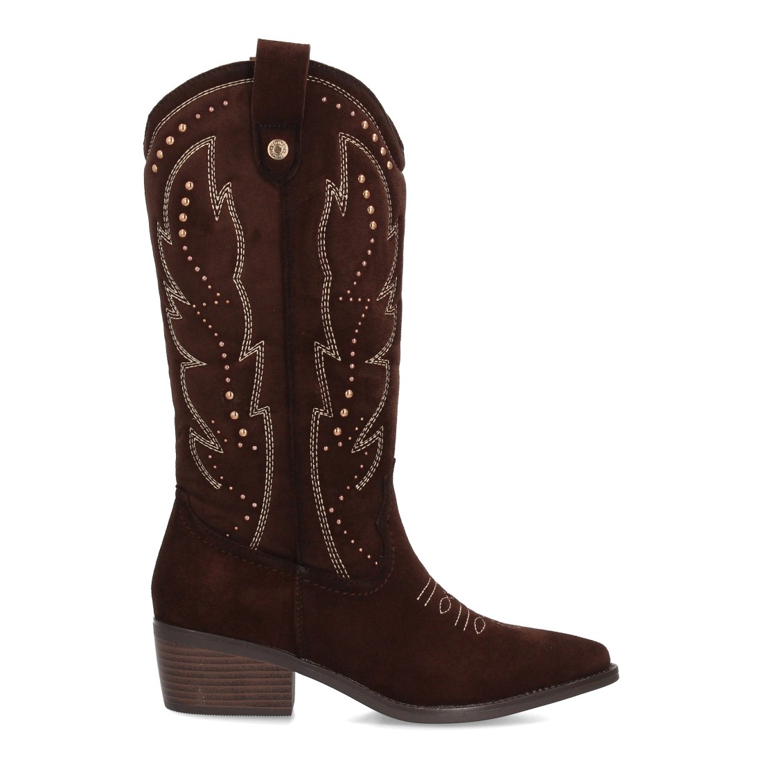 Botas Cowboy Marrón Chocolate con Tachas Decorativas 2 Botas Cowboy Marrón Chocolate con Tachas Decorativas - Imagen 2