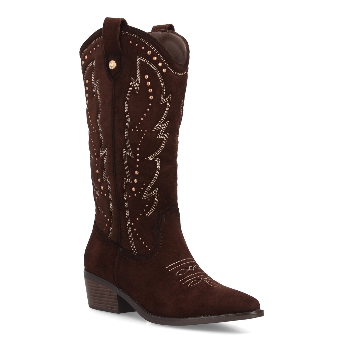 Botas Cowboy Marrón Chocolate con Tachas Decorativas 3 Botas Cowboy Marrón Chocolate con Tachas Decorativas - Imagen 3