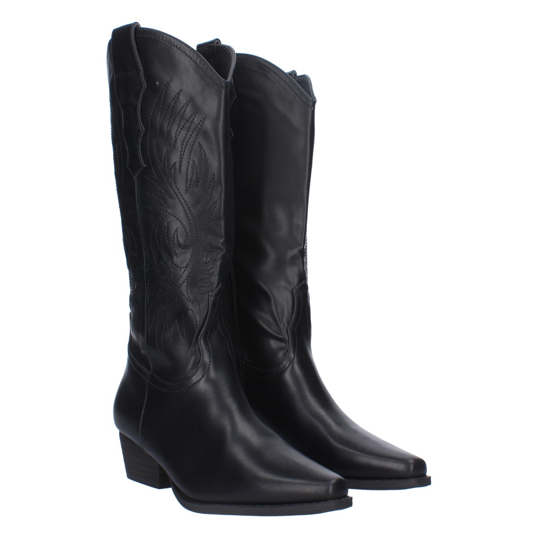 Botas Cowboy Negras Bordadas 1 Botas Cowboy Negras Bordadas