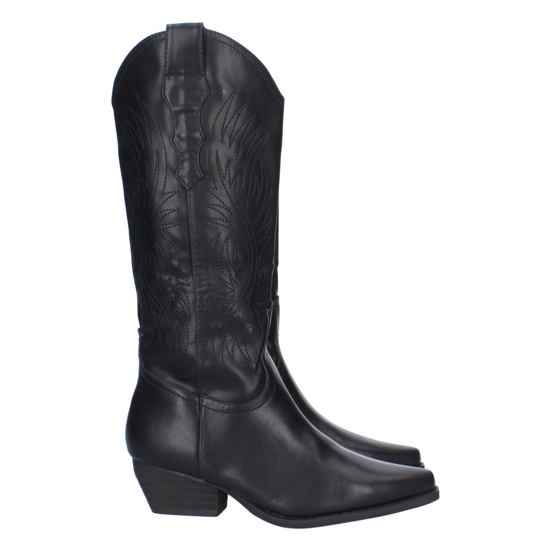 Botas Cowboy Negras Bordadas 2 Botas Cowboy Negras Bordadas - Imagen 2