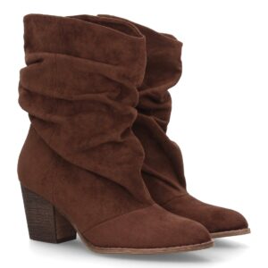 Botines Cowboy Marrón Chocolate Tacón Ancho