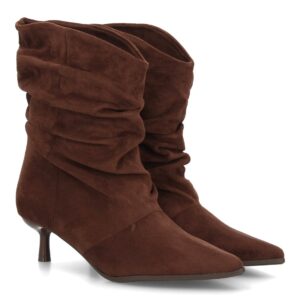 Botas Arrugadas Marrón Chocolate de Antelina
