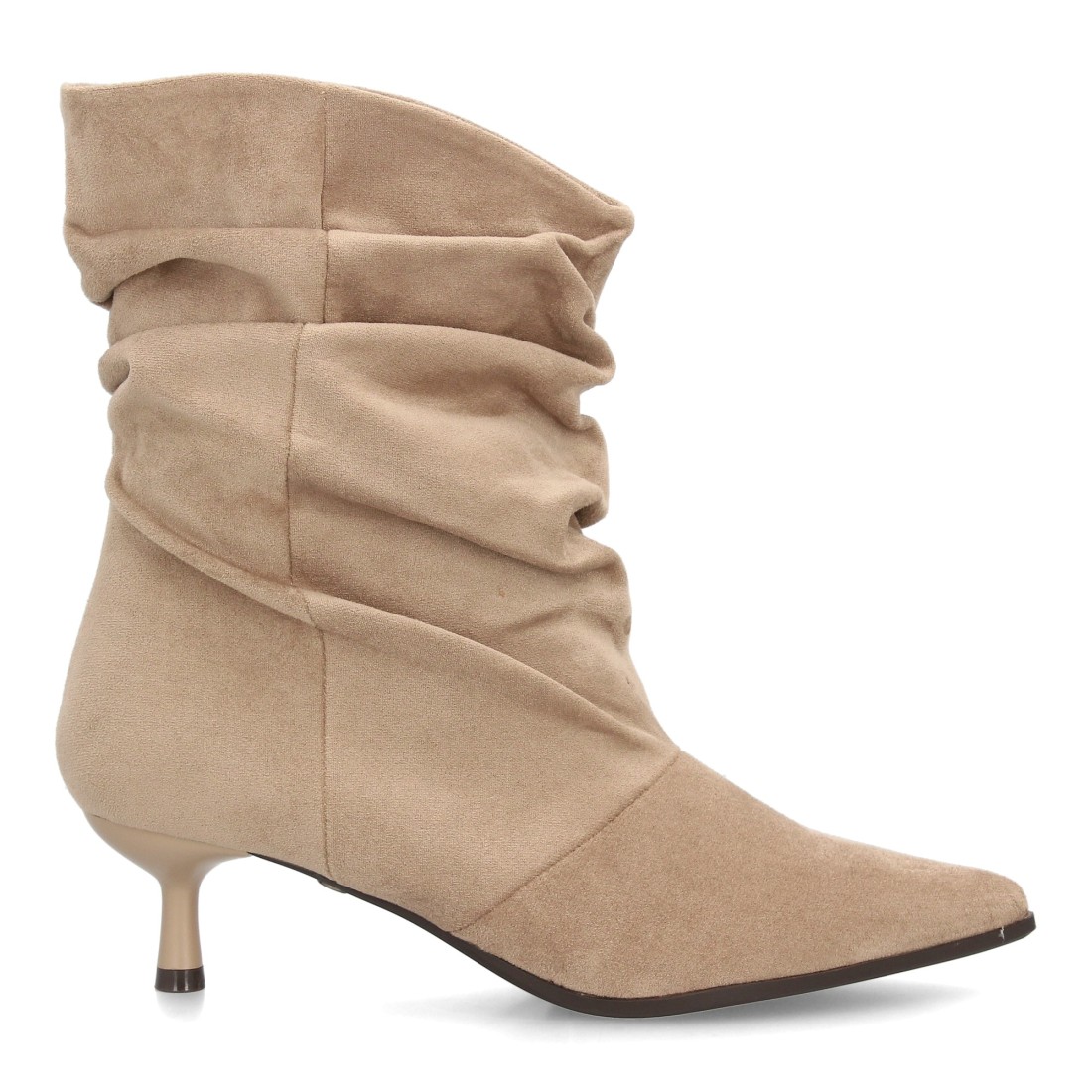 Botas Arrugadas Beige de Antelina 2 Botas Arrugadas Beige de Antelina - Imagen 2