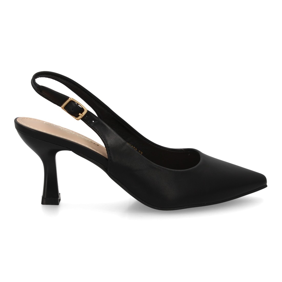 Salones Slingback Negros de Punta Fina 2 Salones Slingback Negros de Punta Fina - Imagen 2