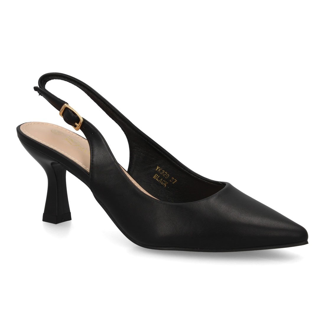 Salones Slingback Negros de Punta Fina 3 Salones Slingback Negros de Punta Fina - Imagen 3