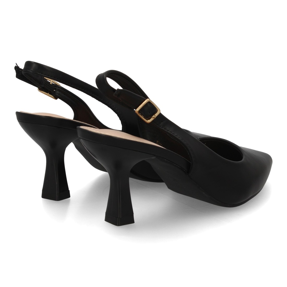 Salones Slingback Negros de Punta Fina 5 Salones Slingback Negros de Punta Fina - Imagen 5