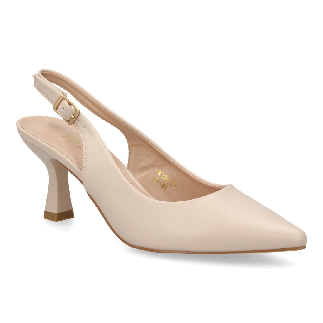 Salones Slingback Beige de Punta Fina 3 Salones Slingback Beige de Punta Fina - Imagen 3