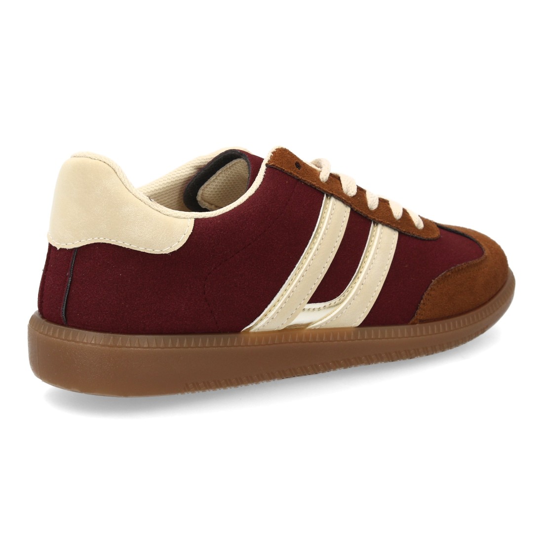 Zapatillas Retro Burdeos con Detalles Camel 4 Zapatillas Retro Burdeos con Detalles Camel - Imagen 4