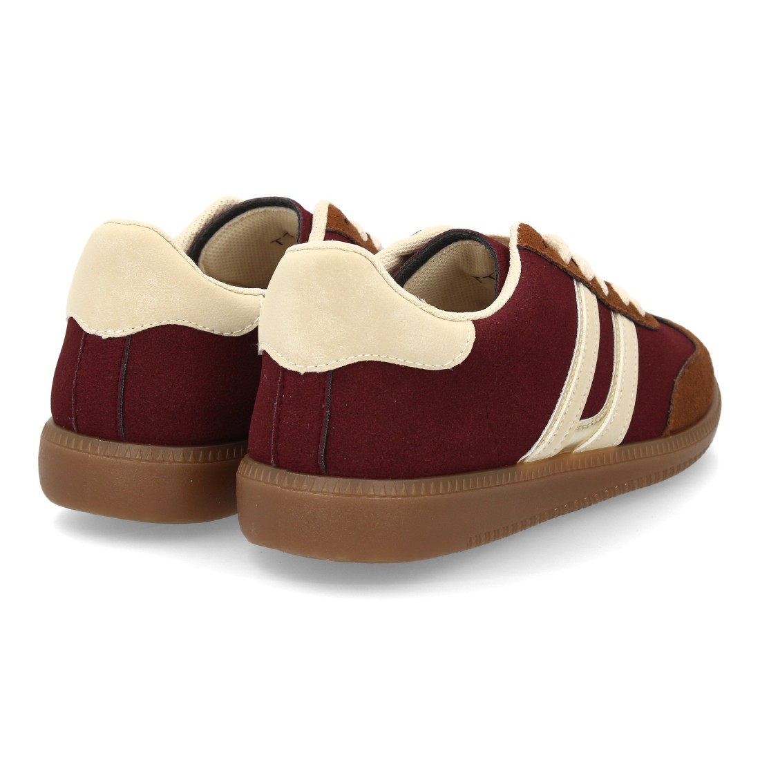 Zapatillas Retro Burdeos con Detalles Camel 5 Zapatillas Retro Burdeos con Detalles Camel - Imagen 5