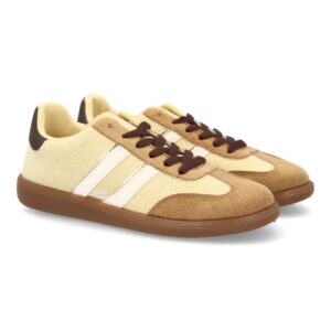 Zapatillas Retro Amarillo Vainilla y Camel