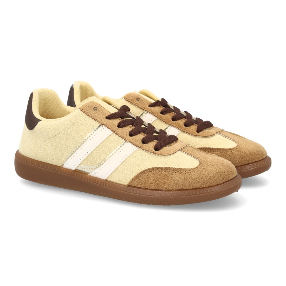 Zapatillas Retro Amarillo Vainilla y Camel 1 Zapatillas Retro Amarillo Vainilla y Camel