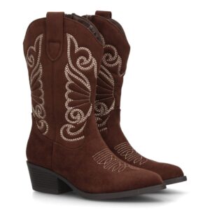 Botas Cowboy Chocolate Bordadas