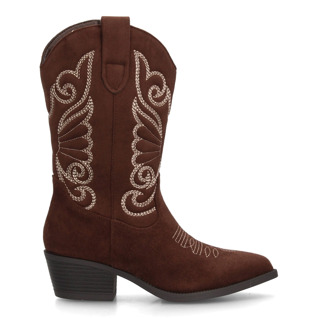 Botas Cowboy Chocolate Bordadas 2 Botas Cowboy Chocolate Bordadas - Imagen 2
