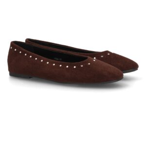 Bailarinas Marrón Chocolate con Tachuelas