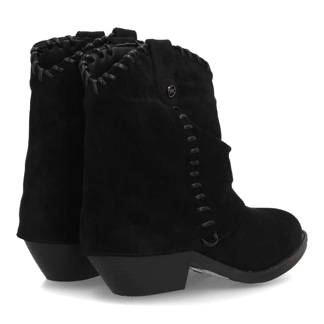 Botín Cowboy Negro Trenzado 5 Botín Cowboy Negro Trenzado - Imagen 5