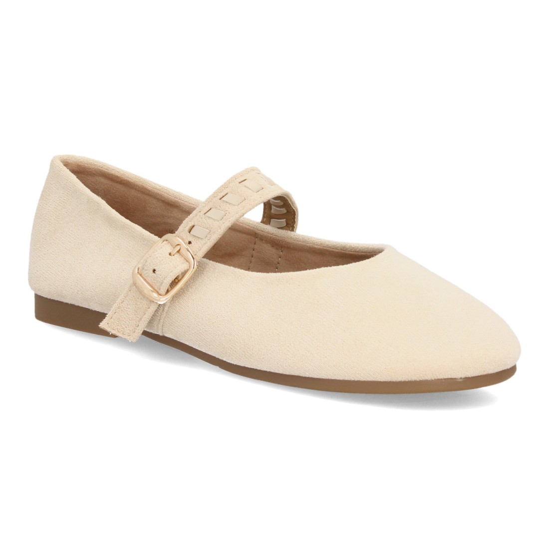 Bailarina Beige con Pulsera y Hebilla Dorada 3 Bailarina Beige con Pulsera y Hebilla Dorada - Imagen 3