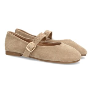 Bailarina Kaki con Pulsera y Hebilla Dorada