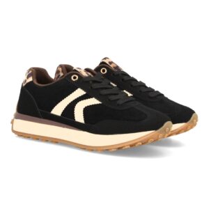 Zapatillas Retro Negro y Leopardo