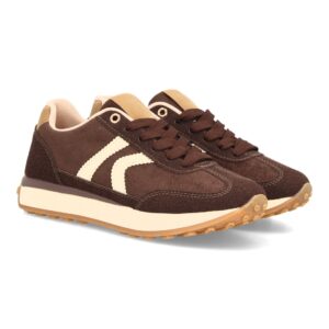 Zapatillas Retro Marrón y Crema