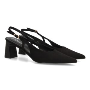 Zapatos Destalonados Negros con Tacón