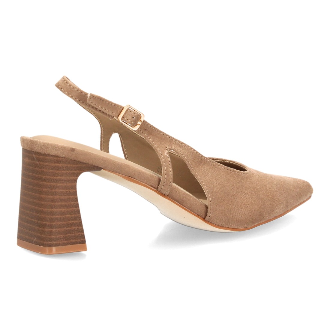 Zapatos Destalonados Beige con Tacón 4 Zapatos Destalonados Beige con Tacón - Imagen 4
