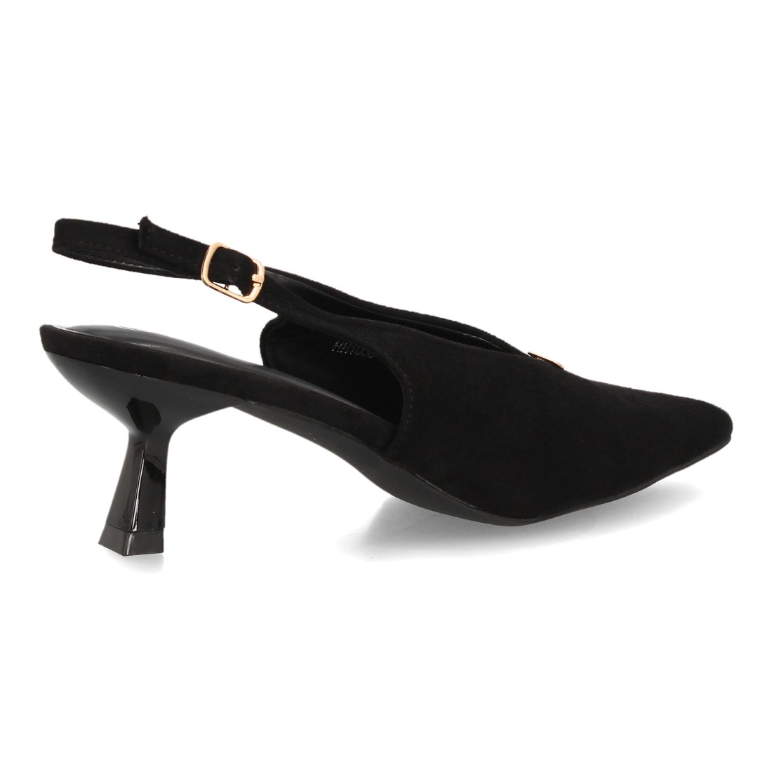 Zapatos Destalonados Negros con Tacón 4 Zapatos Destalonados Negros con Tacón - Imagen 4