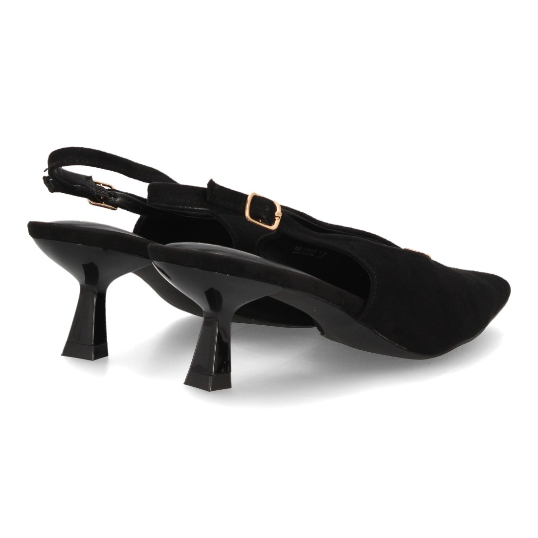Zapatos Destalonados Negros con Tacón 5 Zapatos Destalonados Negros con Tacón - Imagen 5